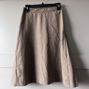 Banana Republic Skirt Womens Brown Wool Blend A Line Lined Made In Italy Classic